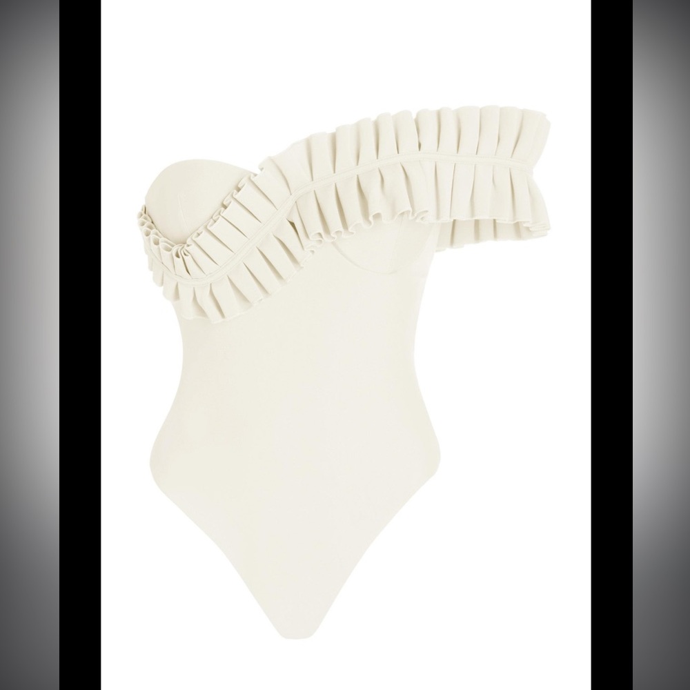 andrea iyamah nisi one-piece ruffle swimsuit